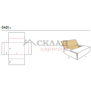 Гофроупаковка FEFCO 0401 (1100*85*60 мм) Т-23 В бур.