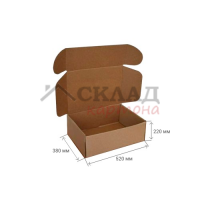 Гофроупаковка FEFCO 0427 (520*380*220мм), Т-23, бурый "В". Распродажа от 1 000 шт под заказ
